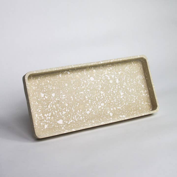 Rectangular Tray- BEIGE for wholesale by Terrazzo Parazo