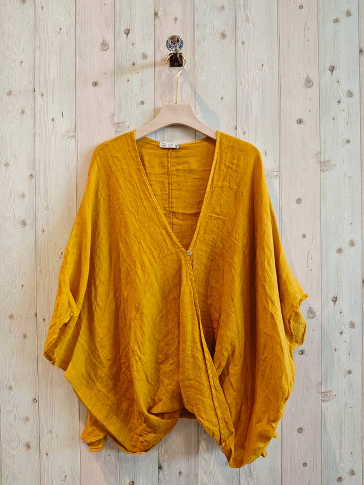 Linen & More – wholesale Blouse – Women’s – REF 86068 OVERSIZED 100% LINEN BLOUSE