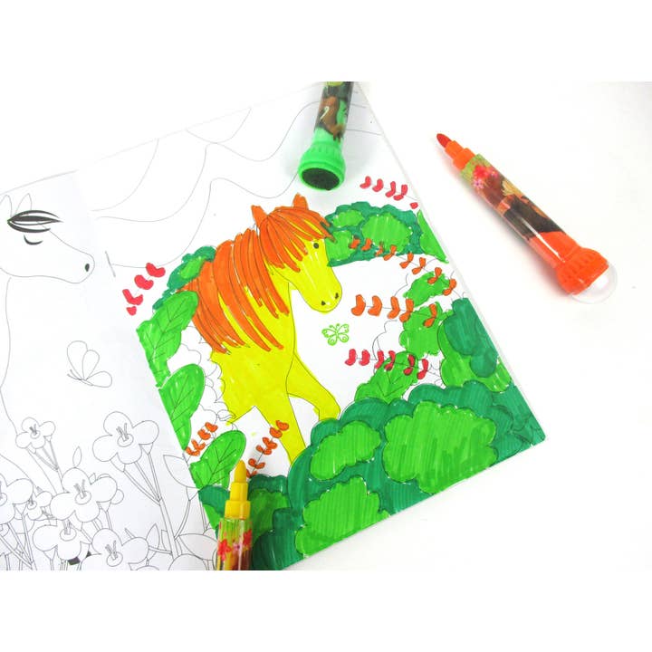 Tiny Mills - Wholesale Markers - Kids & Baby - Horse and Pony Stamp Marker Set - Set of 10 5