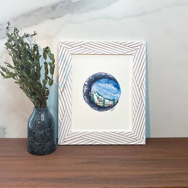 Bright Side of the Moon Art Print for wholesale by A World of Fish Creations