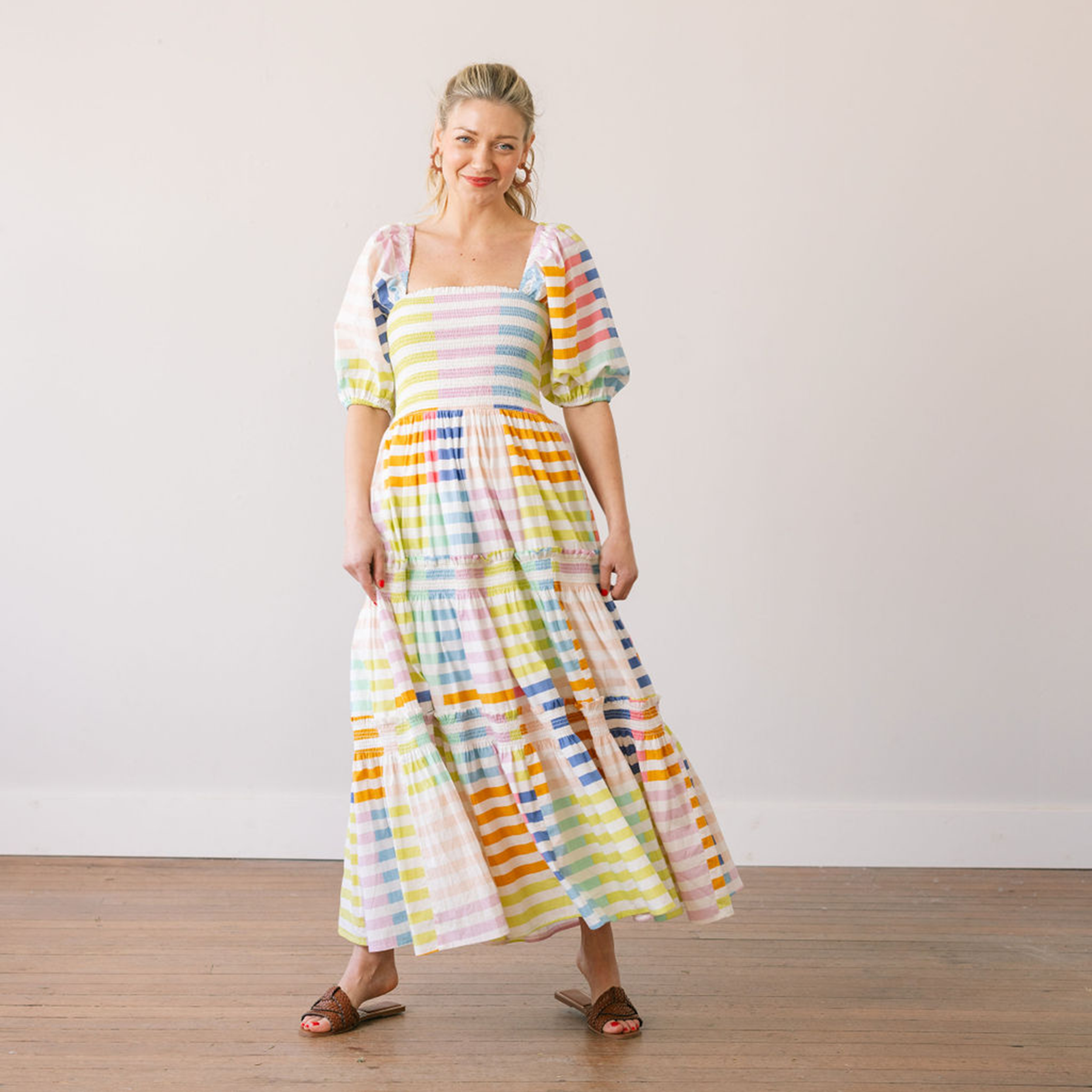 Sunshine Tienda - Wholesale Dress - Women's - Colorful Stripe Tula Dress3