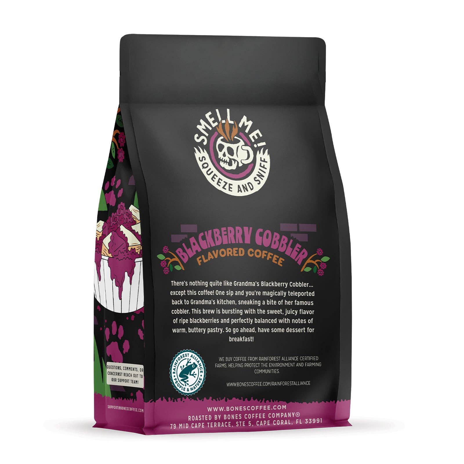 Bones Coffee Company - Wholesale Coffee Beans - Blackberry Cobbler Coffee | 12oz | Whole Bean & Ground6