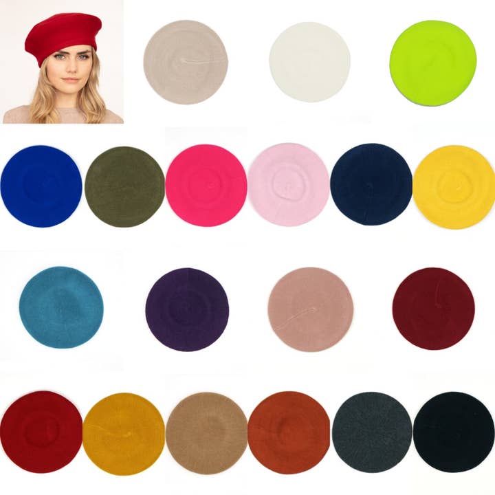 Greater Goods Imports & Wholesale - Wholesale Beret - Women's - HT0002 MH0011 Stretchy Beret9