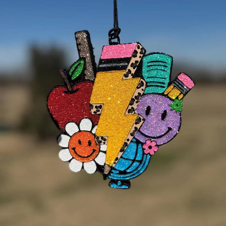 Teacher Lightening Bolt Car Freshie/Car Scent/Air Freshy for wholesale by Scent Story Freshies