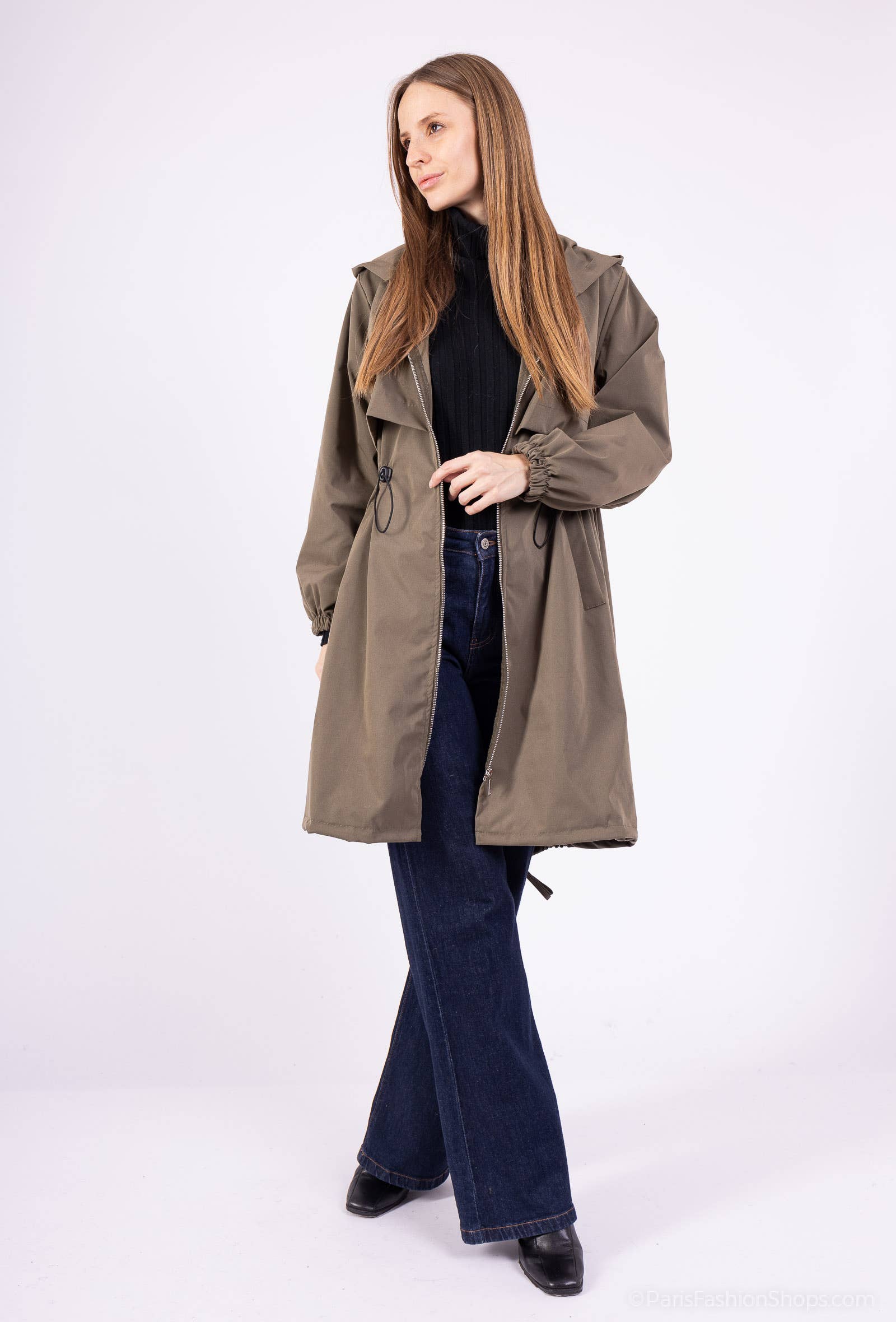 Pépouz' Paris - Wholesale Parka - Women's - Long hooded parka with adjustable drawstrings1