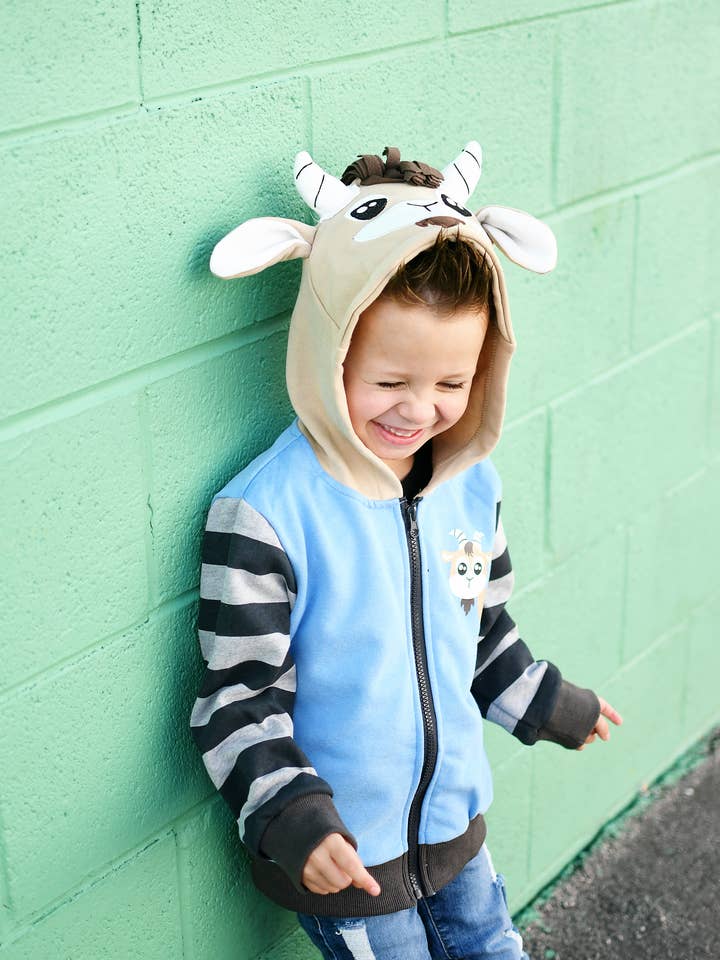 Billy the Goat Toddler and Kids 3D Hoodie for wholesale by Doodle Pants