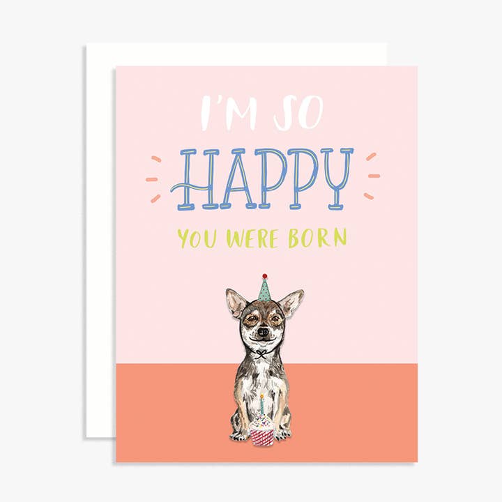 I'm So Happy You Were Born Birthday Greeting Card for wholesale by The Scribblist