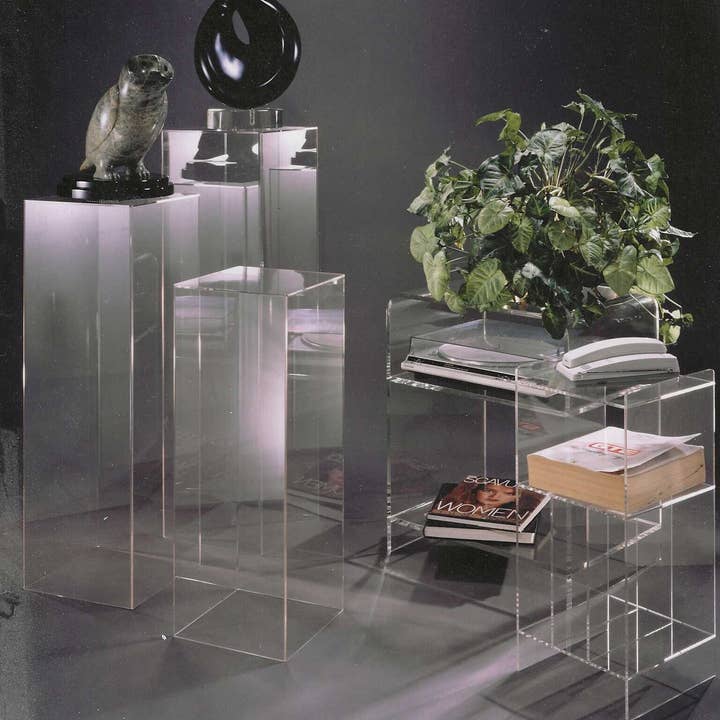 Plasticmart - Wholesale Retailer Display Stand/Case - Clear Acrylic Pedestal 12"x 12" x 30" Tall