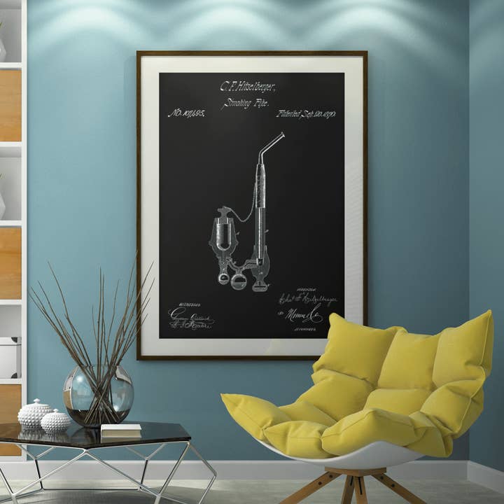 reetro - Wholesale Poster - Patent drawing tobacco pipe1