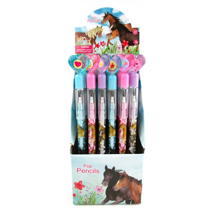 Tiny Mills - Wholesale Pencil - 24 Pcs Horse and Pony Multi Point Pencils