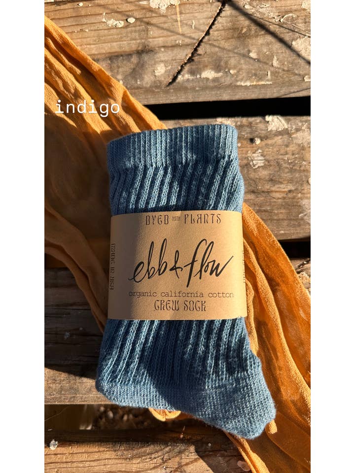 Ebb & Flow - Wholesale Socks – Unisex - Organic Cotton, Plant-Dyed Crew Socks, Unisex5