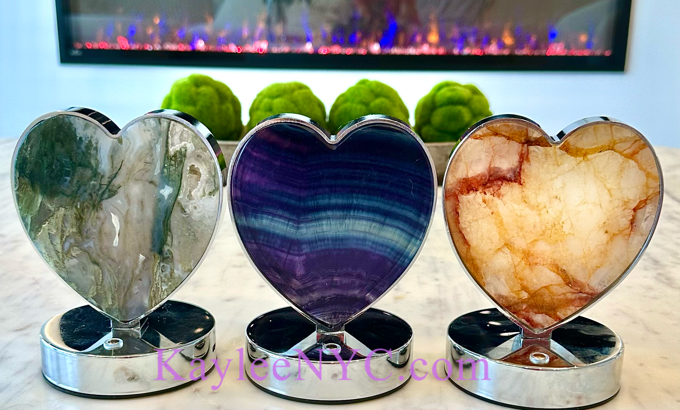 KayleeNYC - Wholesale Spiritual stone/crystal - Natural Crystal Heart Shaped Lamp Healing Energy4