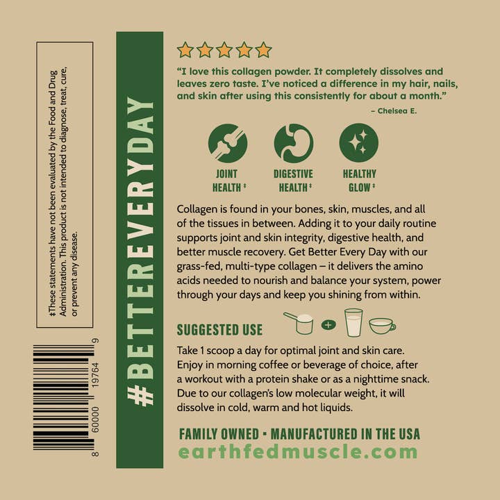 Earth Fed Muscle - Wholesale Protein/Superfood Powder - Collagen Peptides, Unflavored (formerly known as The Keystone)15