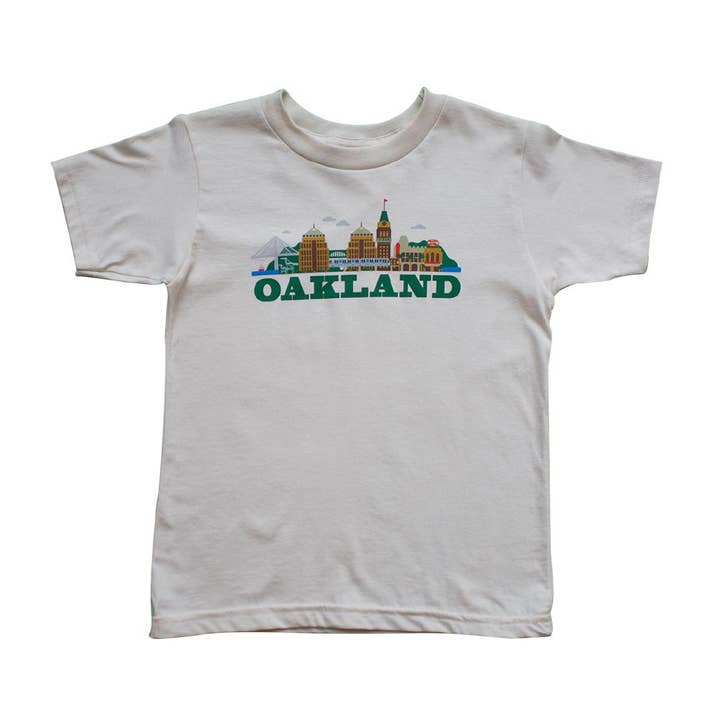 Oakland Cityscape natuurlijk kindert-shirt voor wholesale door All Good Living