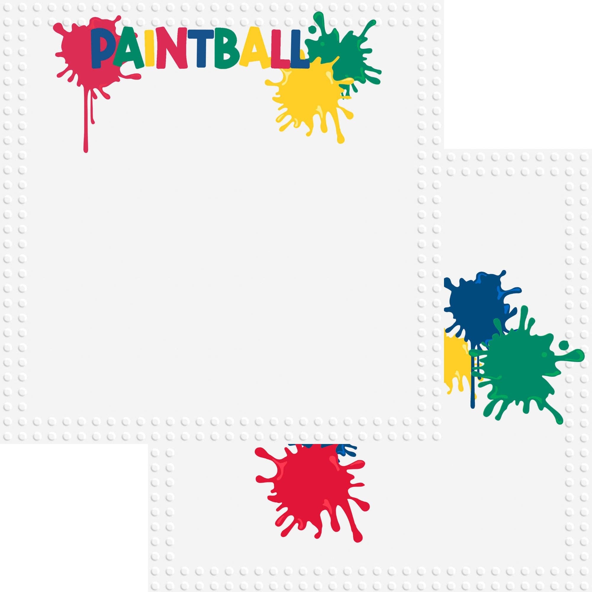 SSC Wholesale - Wholesale Scrapbook - Just Fun Collection Paintball 12 x 12 Double-Sided Scrapbook Paper by SSC Designs  - 15 Pack0