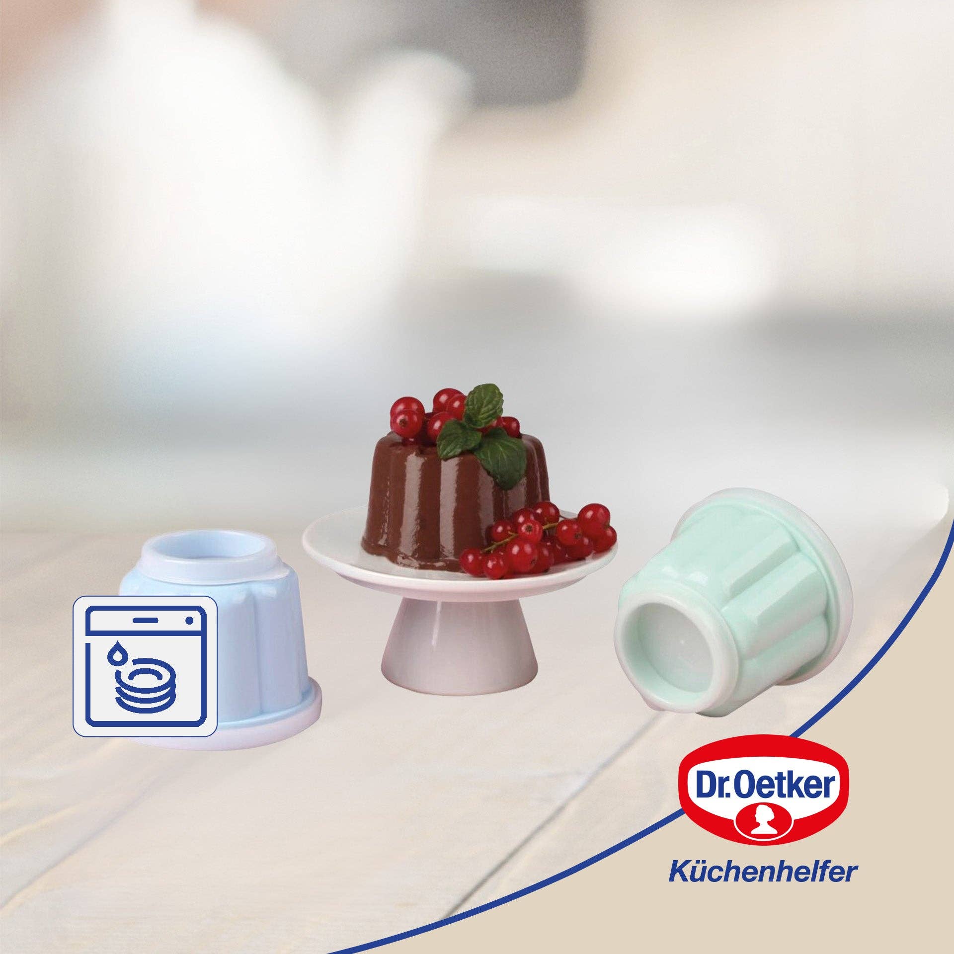 Dr. Oetker - Wholesale Cake Decorating Kit - Set of 6 flan molds with lid 6.3 x 7.5 cm Dr. Oetker Retro1