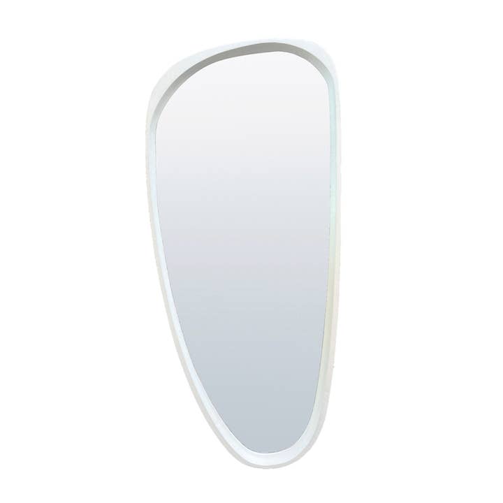 Egg slope white mirror for wholesale by Art Collection International BV