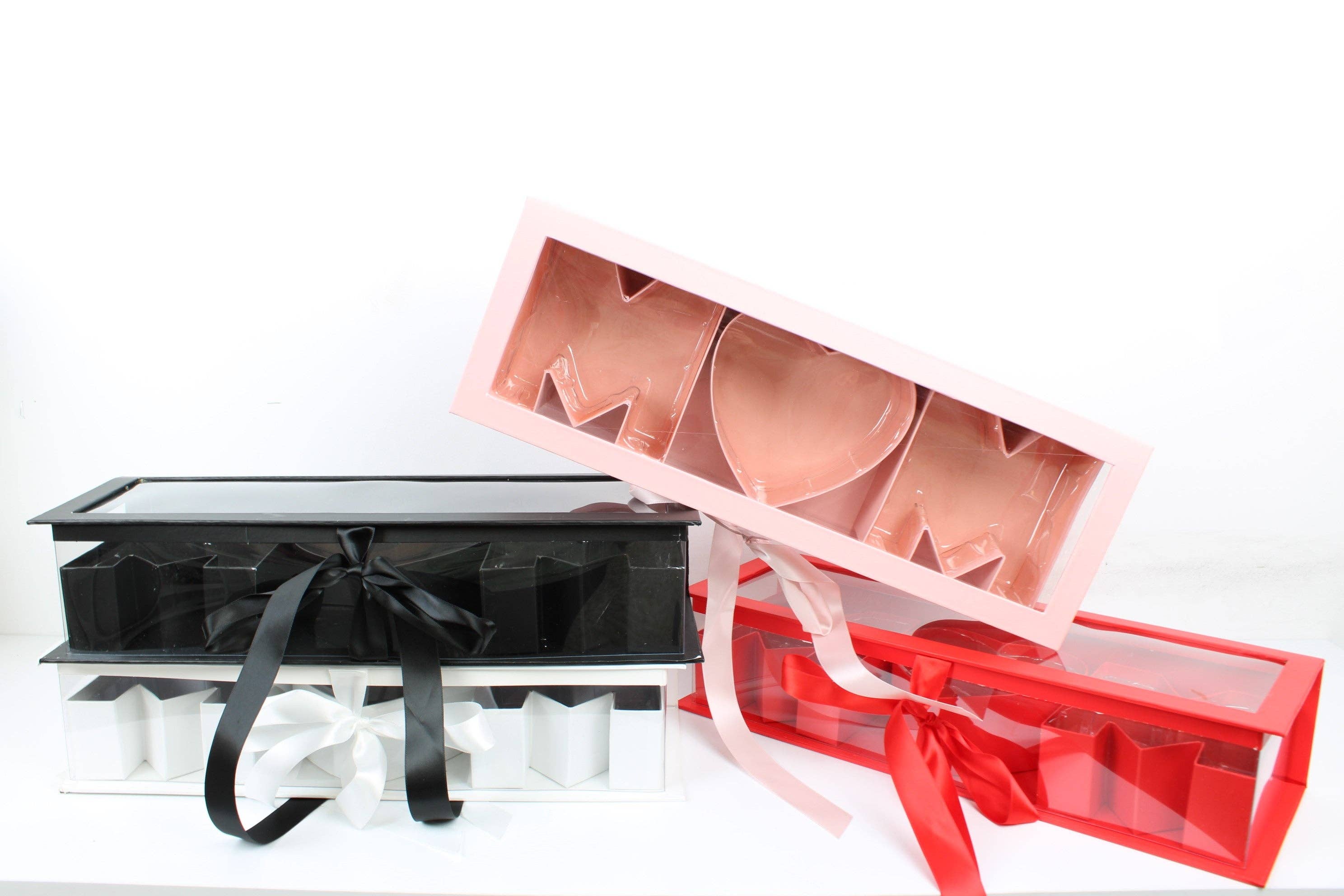 Elegant Design Supply – wholesale Presentbox – MOM fyllbar blomlåda med klar PVC-topp, plastfoder och satinband3