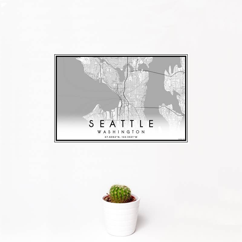 JACE.design - Wholesale Art Print - Seattle WA Map Print Classic1