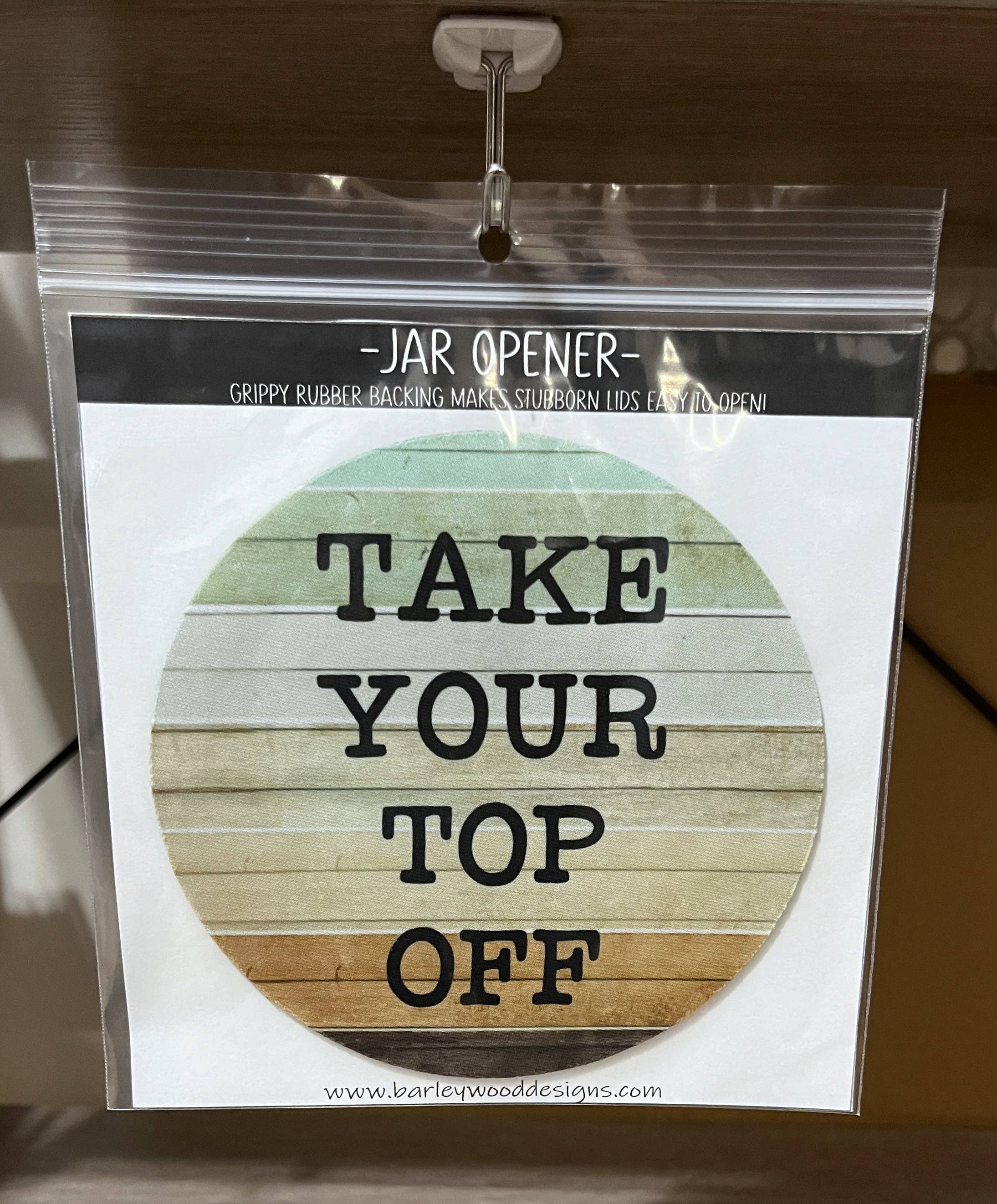 Barleywood Designs - Wholesale Jar Opener - Take Your Top Off Jar Opener With Rubber Grip Backing1