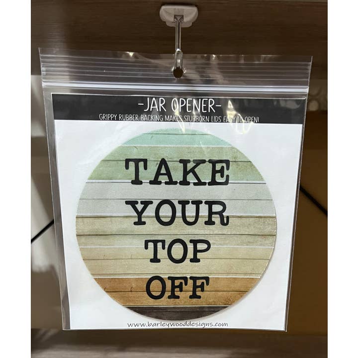 Barleywood Designs - Wholesale Jar Opener - Take Your Top Off Jar Opener With Rubber Grip Backing1
