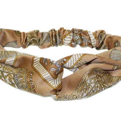 Siena Satin-Bandeau - Hellbraun - HB26 Hellbraun für den Großhandel von Hepburn & Co.