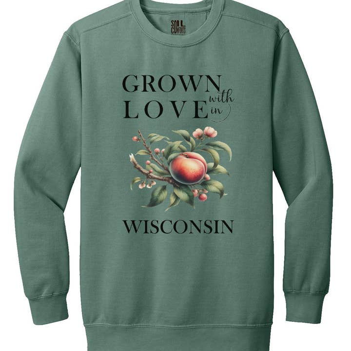 Soil Comforts - Wholesale Graphic Sweatshirt - Unisex - Wisconsin Peaches Sweatshirt
