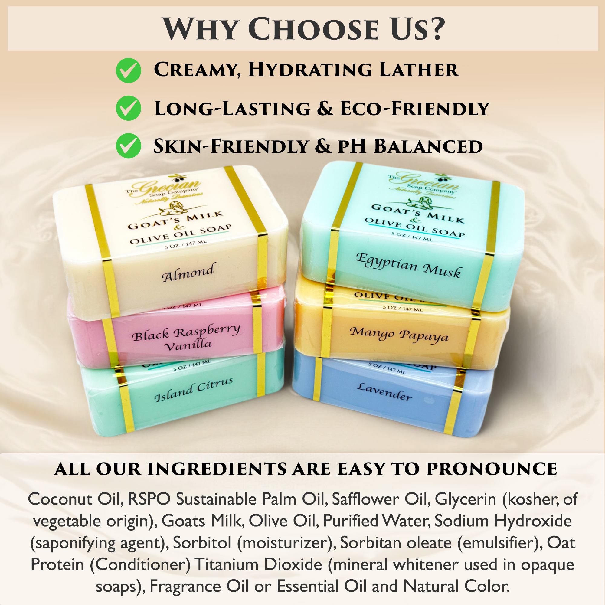 The Grecian Soap Company - Wholesale Zeepblok - Premium geitenmelk & olijfolie handgemaakte zeep 6-pack2