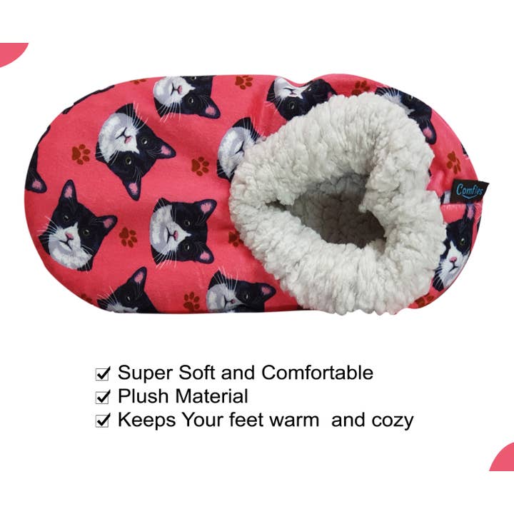 E&S Pets - Wholesale Slippers - Women's - Black and White Cat Slippers2