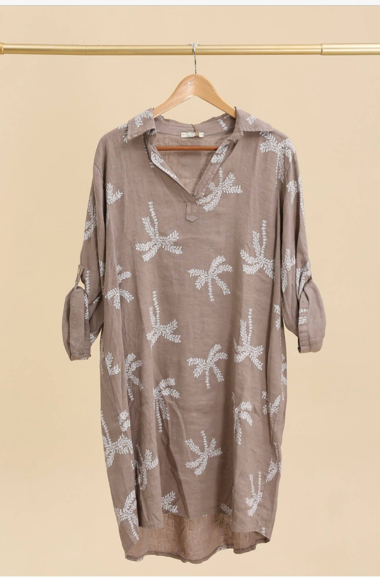 LÉA & LUC – Großhandel Kleid – Damen – Bedruckte Kleider aus 100% Leinen REF.68020