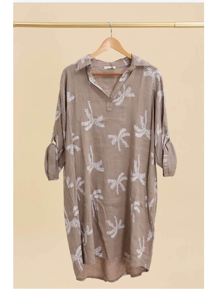 LÉA & LUC – Großhandel Kleid – Damen – Bedruckte Kleider aus 100% Leinen REF.6802