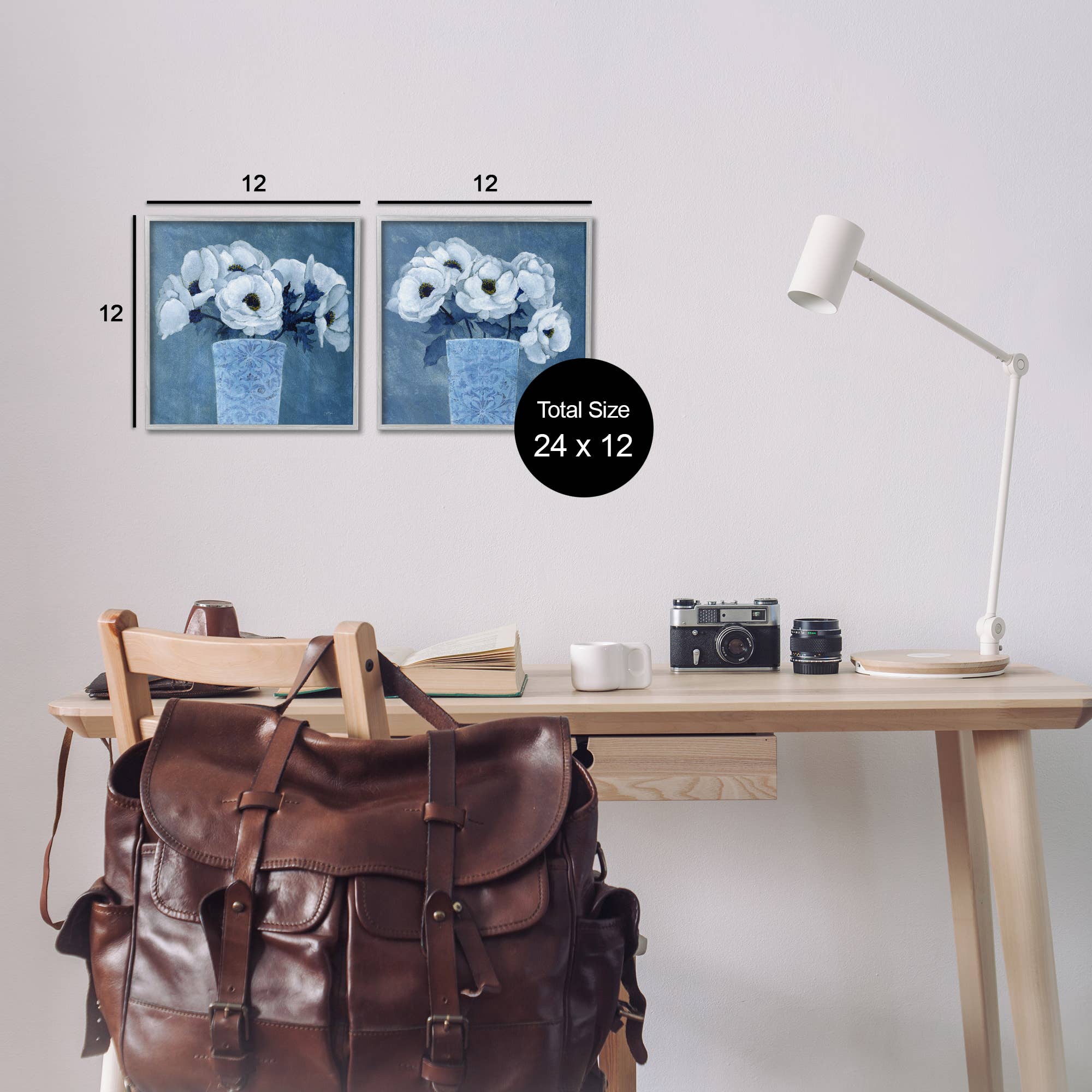 Stupell Industries - Vendita all'ingrosso Decorazione da parete - Bambini e neonati - Bouquet di Magnolie su Arte Incorniciata Blu6