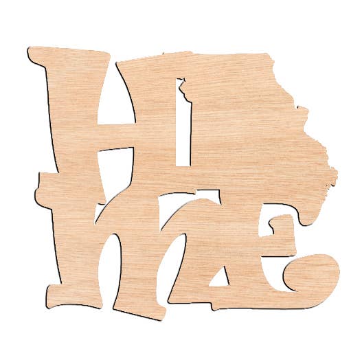 Missouri State - Raw Wood Cutout for wholesale by Ortmann Woodcraft