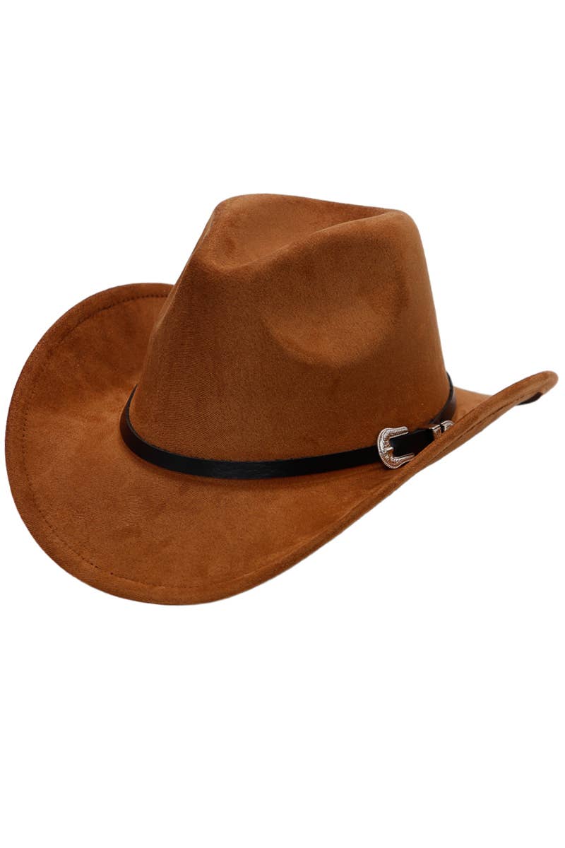Cap Zone – Engroshandel Cowboyhat - Unisex – Western spænde bælte imiteret nubuck ruskind cowboyhat19