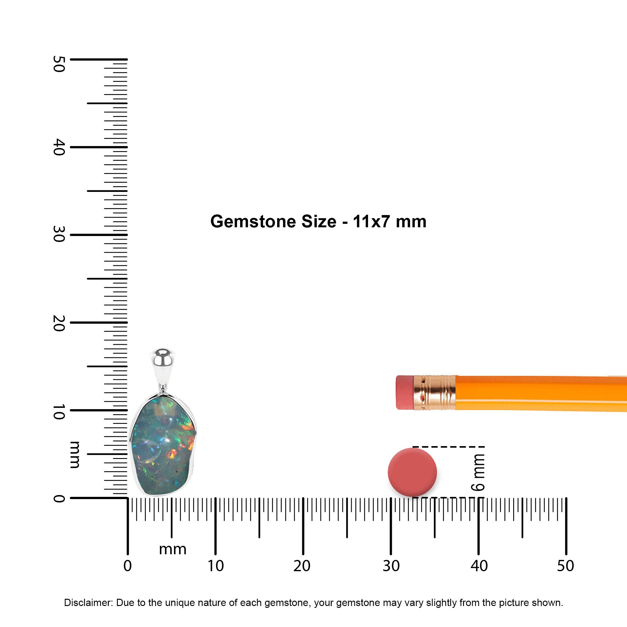 Nature Crafts – wholesale Pendant/charm necklace – Natural Raw Ethiopian Opal Pendant Necklace in 925 Silver2