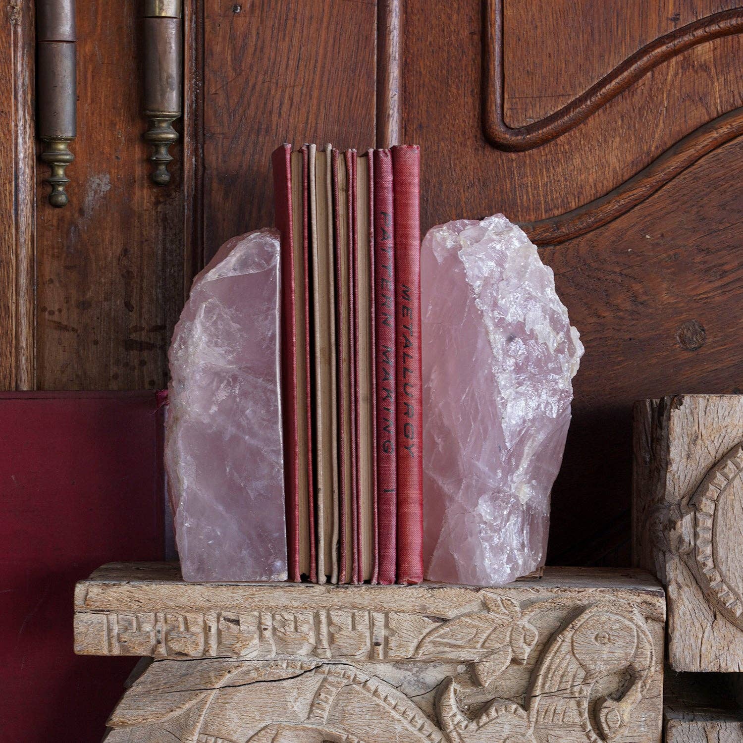 Blue Ocean Traders - Wholesale Bookend - Rose Quartz Bookend Pair, Medium1