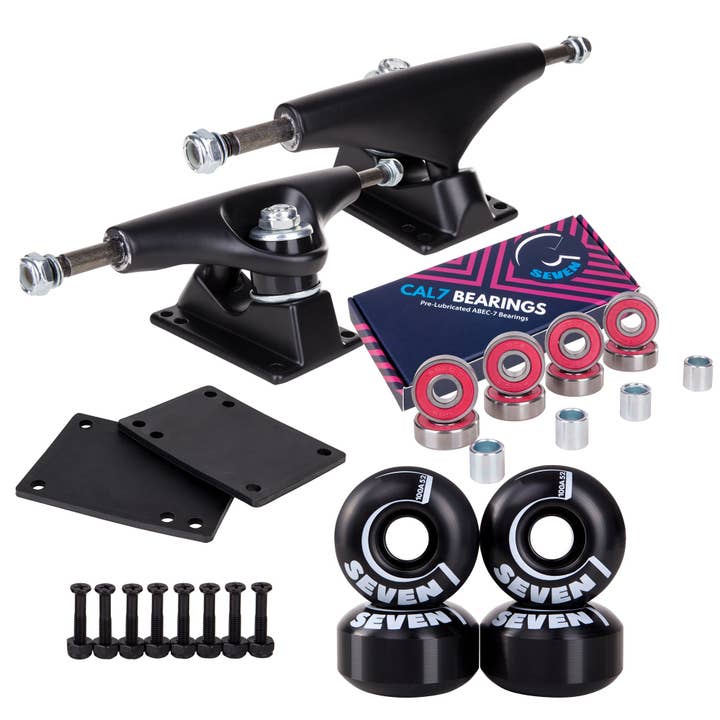 Cal 7 - Wholesale Sporting accessories - Skateboard Setup Combo | Matte Black Trucks & 100A Wheels4