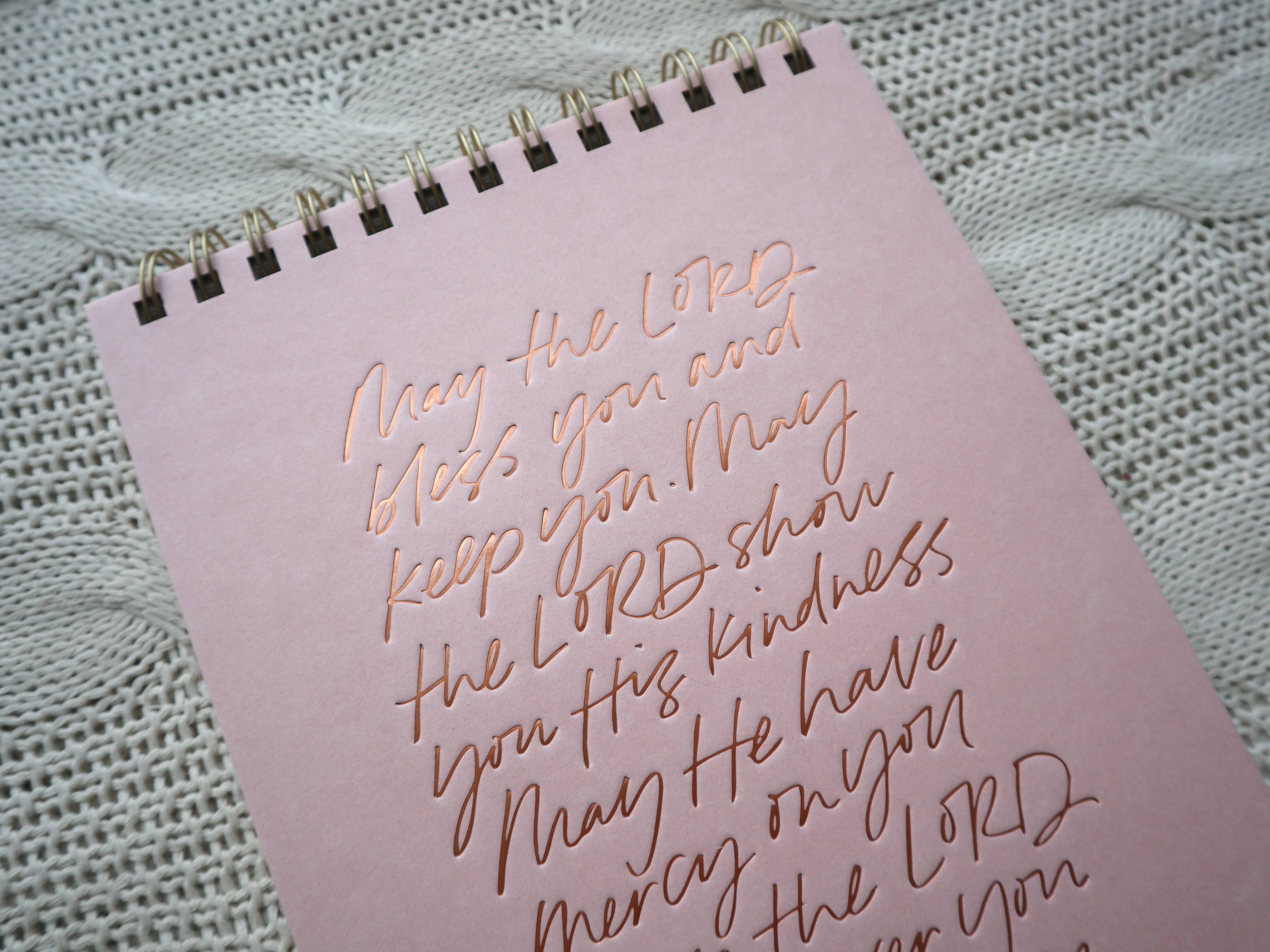 Margot + Co. - Wholesale Notebook - May The Lord Bless You Letterpress Notebook4