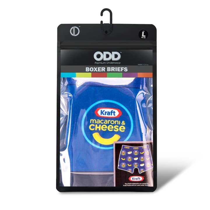 Odd Sox - Wholesale Underwear - Men's - Kraft Mac & Cheese - Mens Odd Boxer Briefs