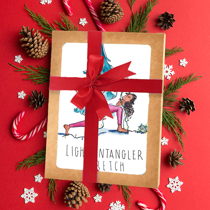 Slow Poke Press - Wholesale Kerstkaartje - Set kerstkaarten van Yoga Friends - Kerstmis met yogathema0