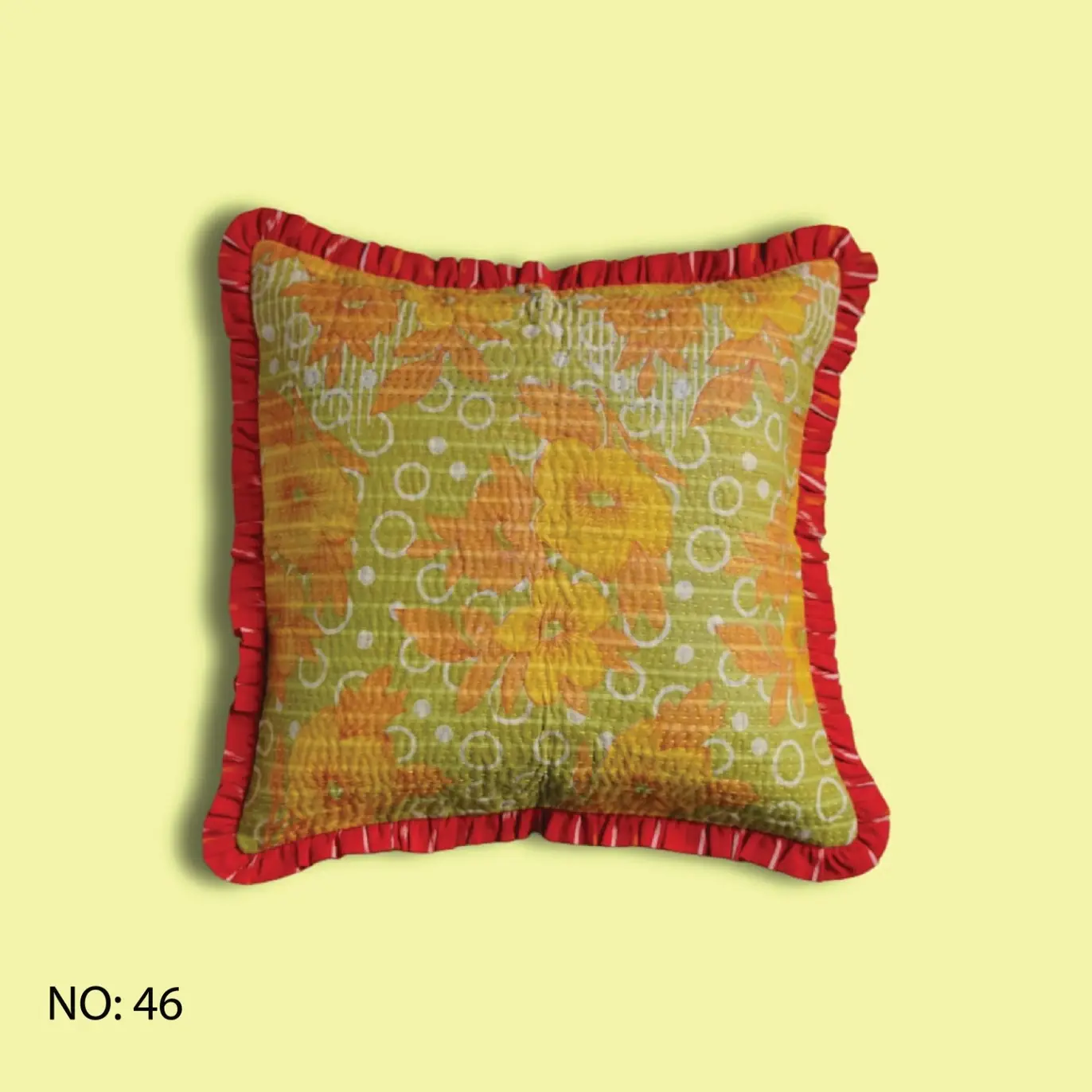 Annahmol - Wholesale Throw Pillow Cover - One of a Kind Vintage Kantha & Ikat Pillow 231