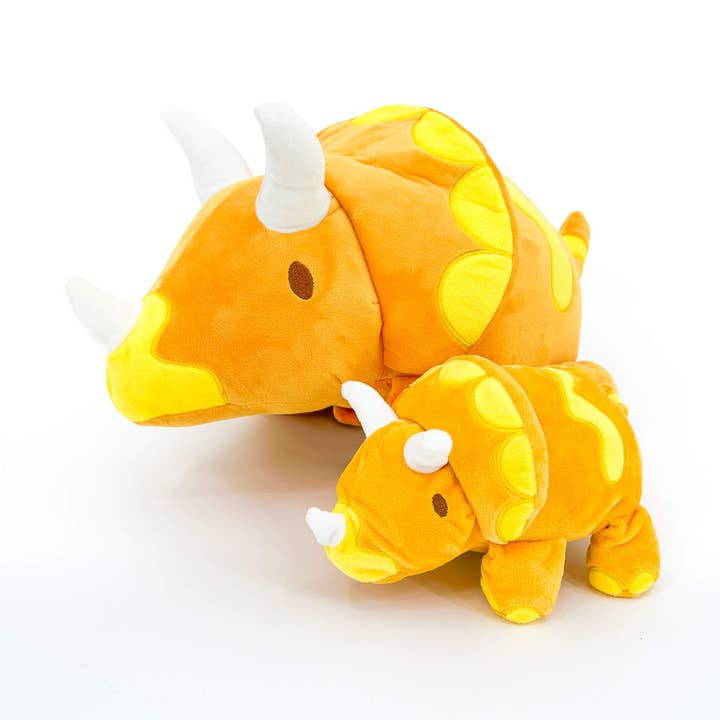 Womple Studios - Wholesale Stuffed/Plush Toy - Kids & Baby - DinoGlows MEGA Triceratops Reversible Fossil Plush Dinosaur
