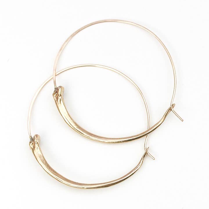 Cast Snake Bone Hoops for wholesale by Alana Douvros Jewellery