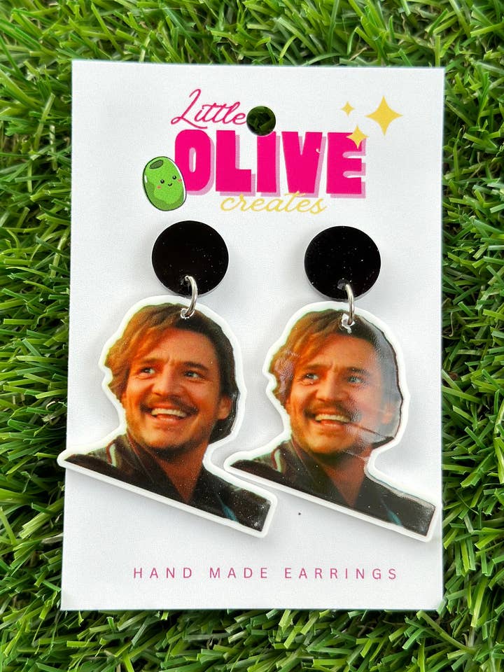 Pedro Pascal Celeb Chic Sparkle øreringe for engroshandel hos Little Olive Creates