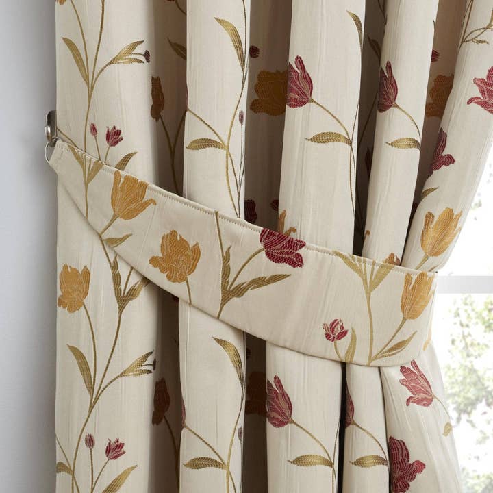 UW Home - Wholesale Gordijn-embrasse - Juliette Curtain Tiebacks van Curtina in naturel/rood0