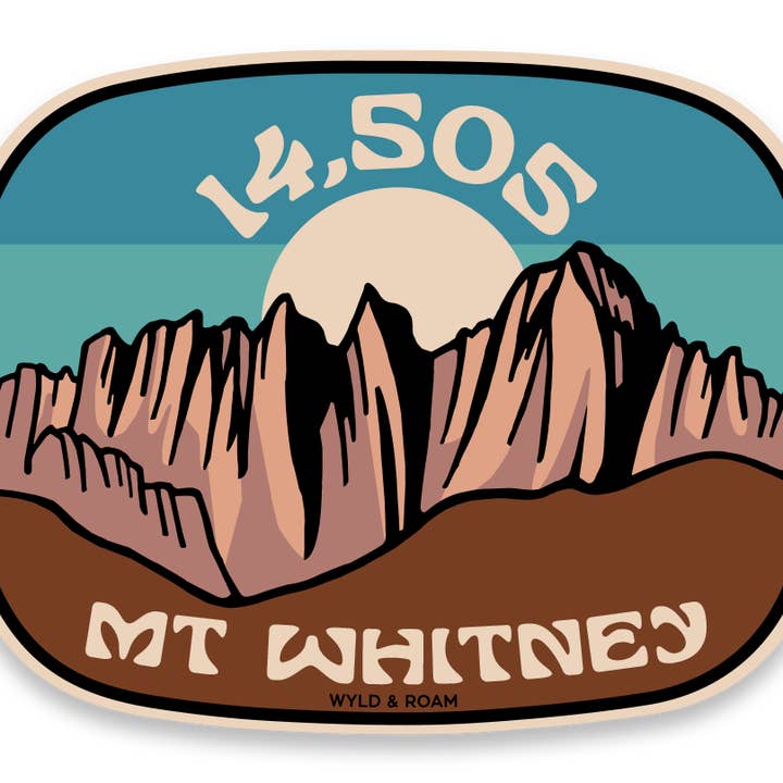Mt. Whitney, 14,505 Sticker for wholesale by Wyld & Roam