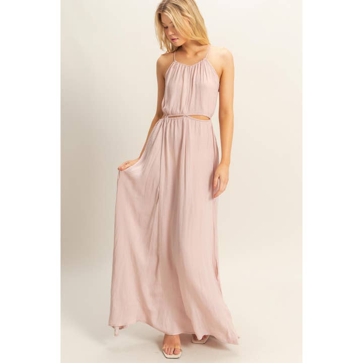HYFVE - Wholesale Dress - Women's - HF25E129-Side Cutout Side Slit Maxi Dress