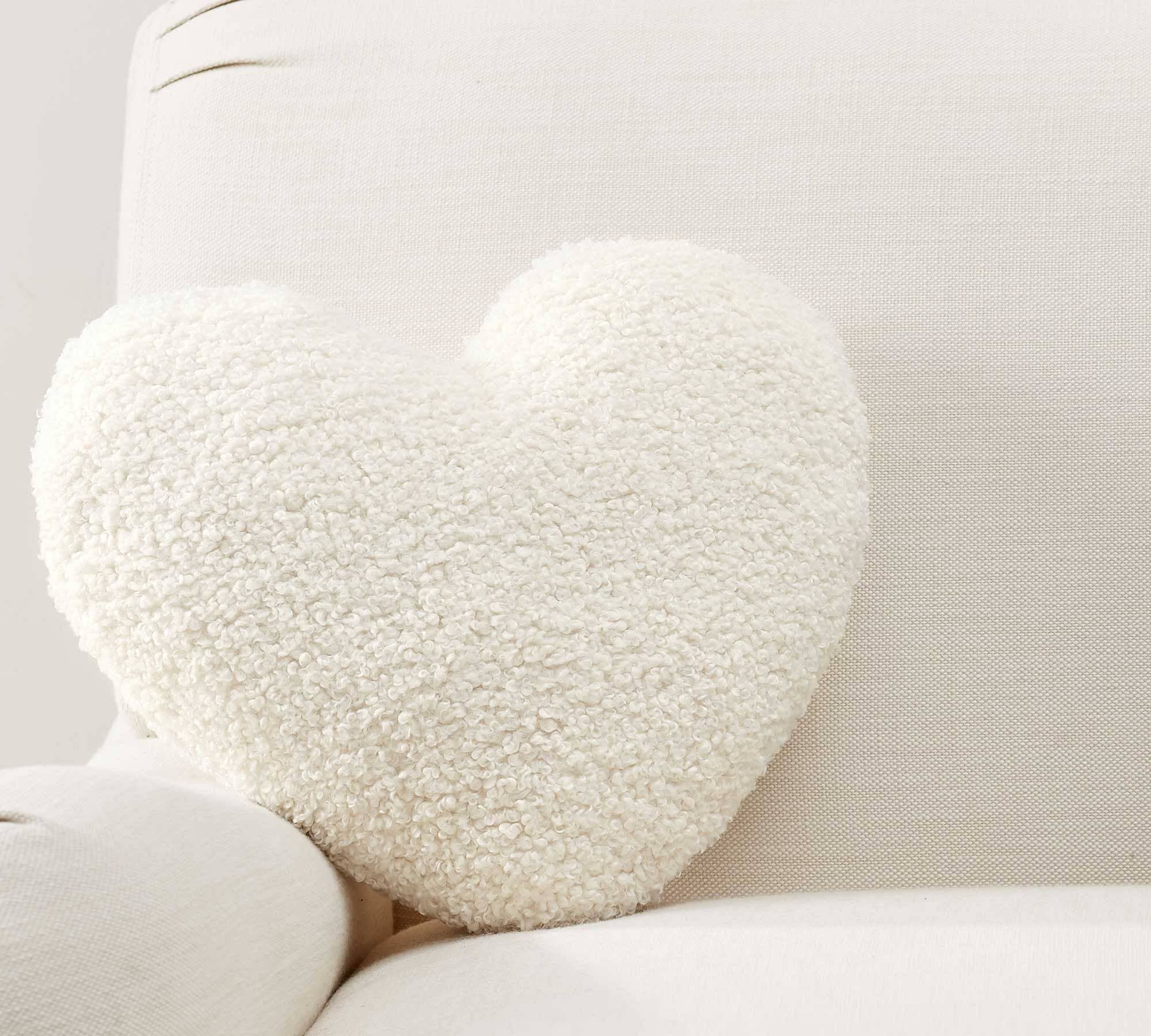 FLUFFERY - Vente Coussin décoratif - Coussin décoratif en peluche en forme de cœur2