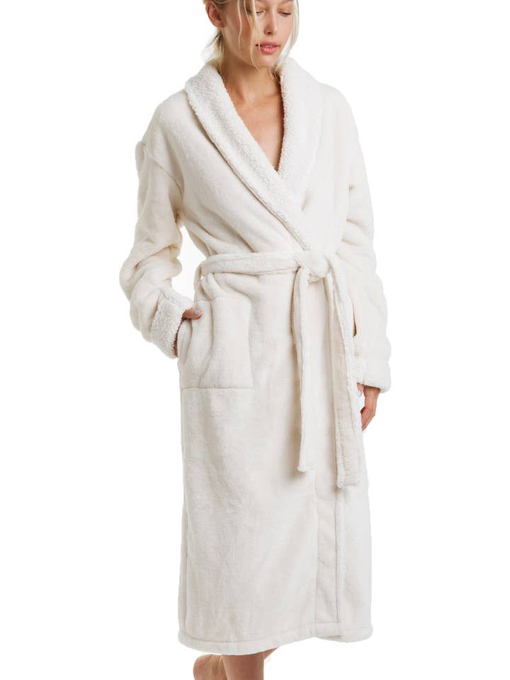 Pure Fiber - Wholesale Robe - Women's - Keila Sherpa Fleece Robe