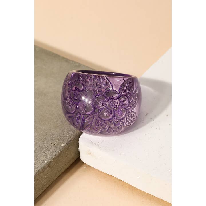 Anarchy Street – Engroshandel Statementring – Blomst harpiks Dome Ring4